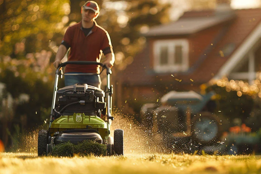 electric self propelled lawn mowers